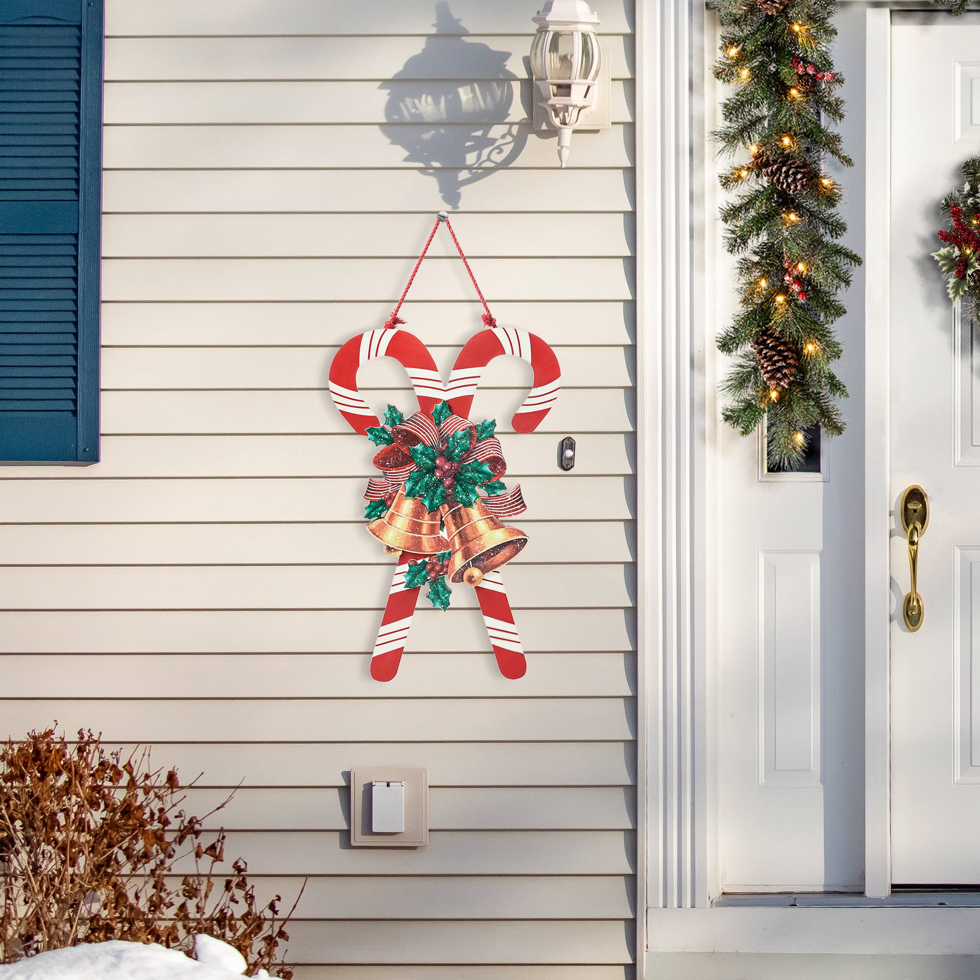Glitzhome® Christmas Candy Cane Wall Décor